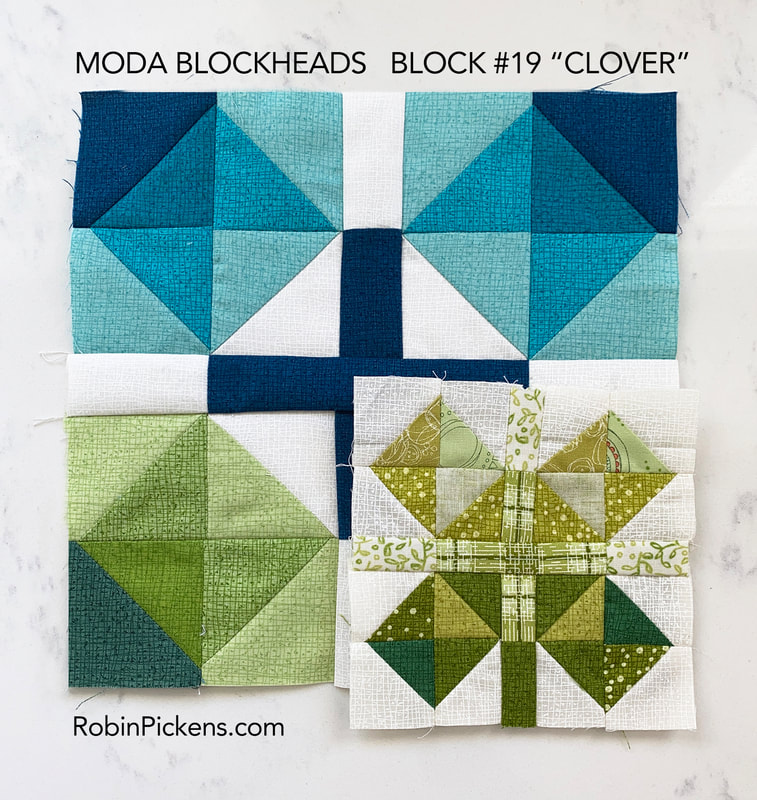 Moda Blockheads CLOVER from Robin Pickens- Large and Small