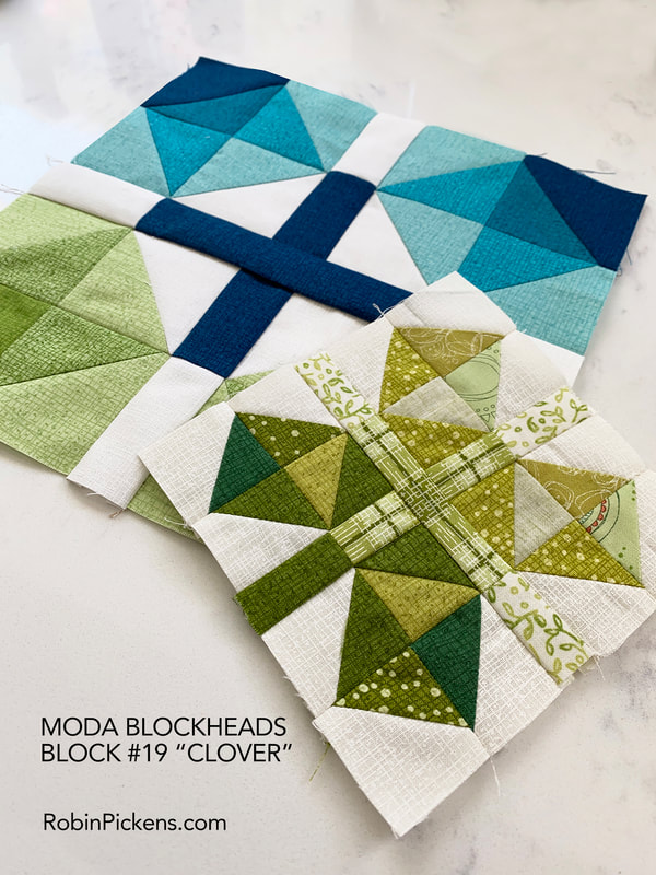 Moda Blockheads CLOVER from Robin Pickens- 2 Blocks