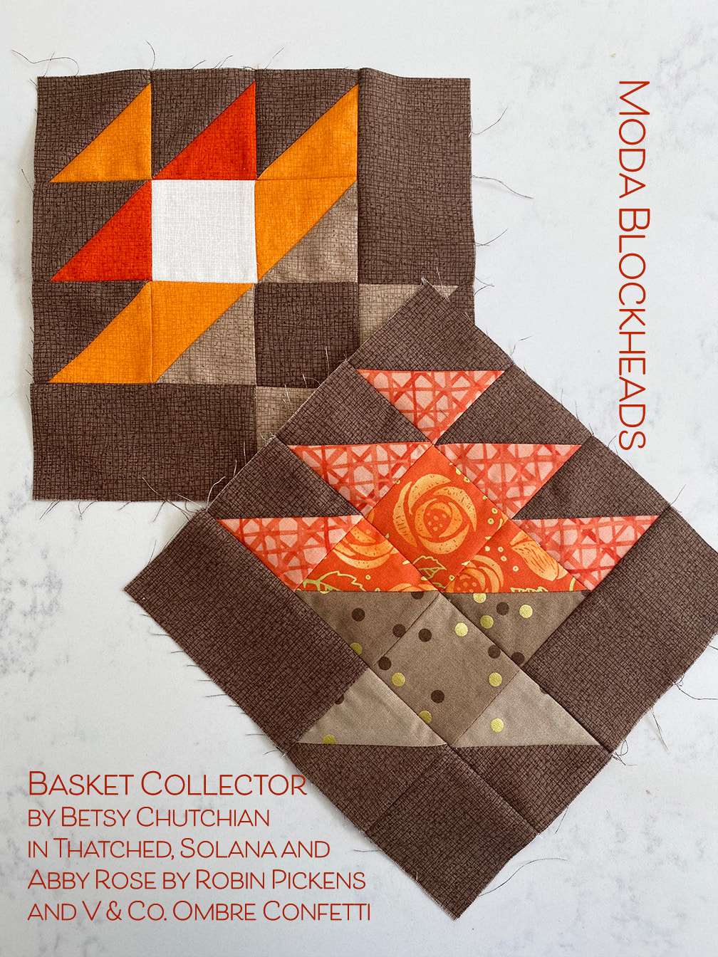 Basket Collector quilt block- Moda Blockheads from Betsy Chutchian done in Robin Pickens fabrics