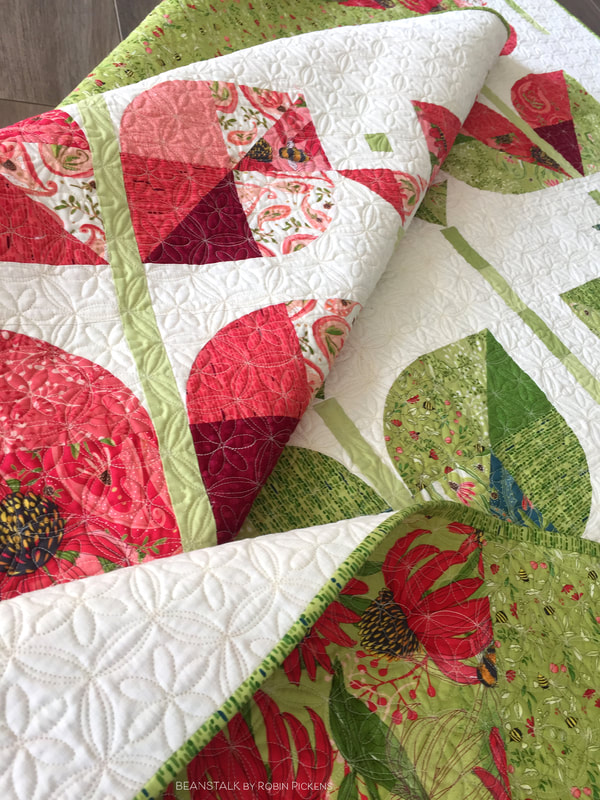 Beanstalk quilt by Robin Pickens in Painted Meadow fabric from Moda Fabrics