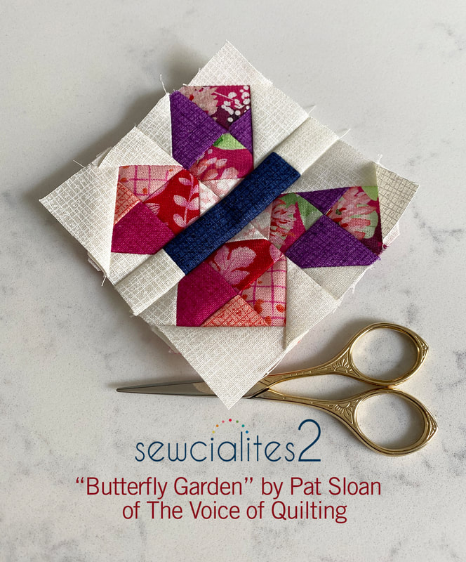 Sewcialites Butterfly Garden from Pat Sloan in Wild Blossoms Robin Pickens