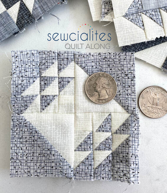 Devoted quilt block in Thatched for Sewcialites