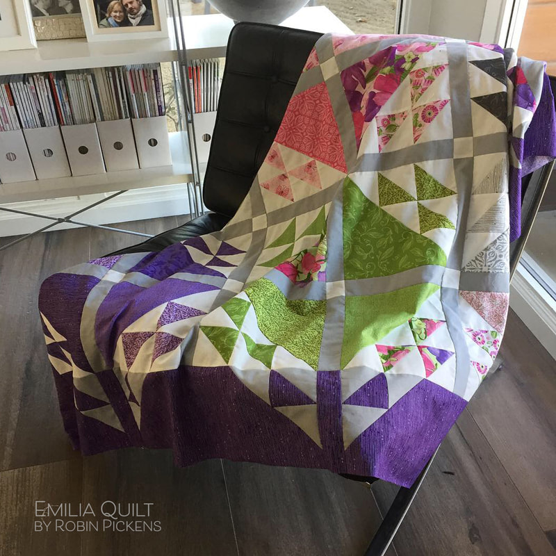 Emilia quilt by Robin Pickens in purple