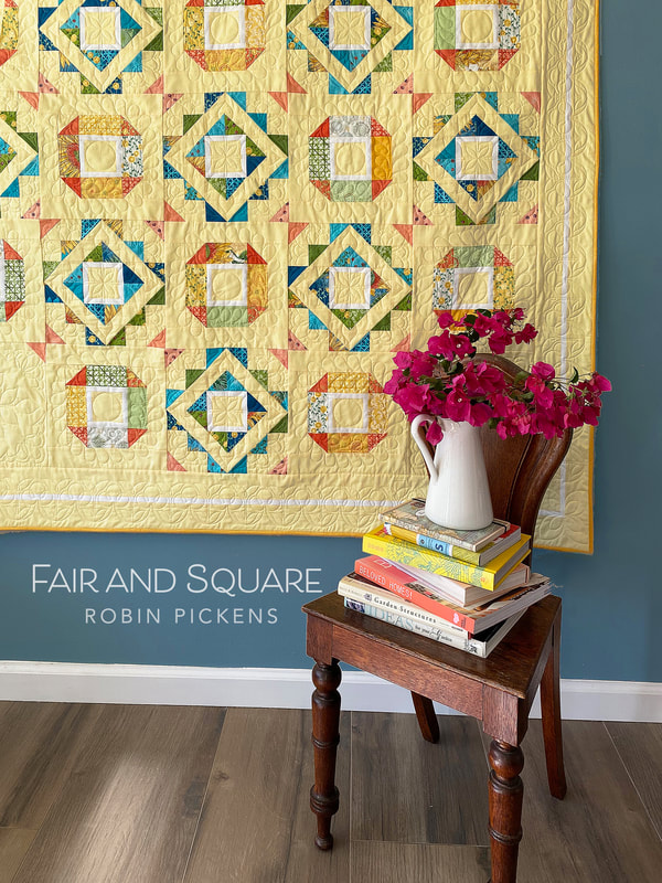 Robin Pickens' Fair and Square made in Solana fabric by Moda