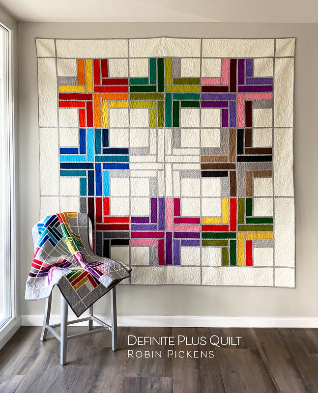 Definite Plus Quilt from Robin Pickens Jelly Roll quilt pattern