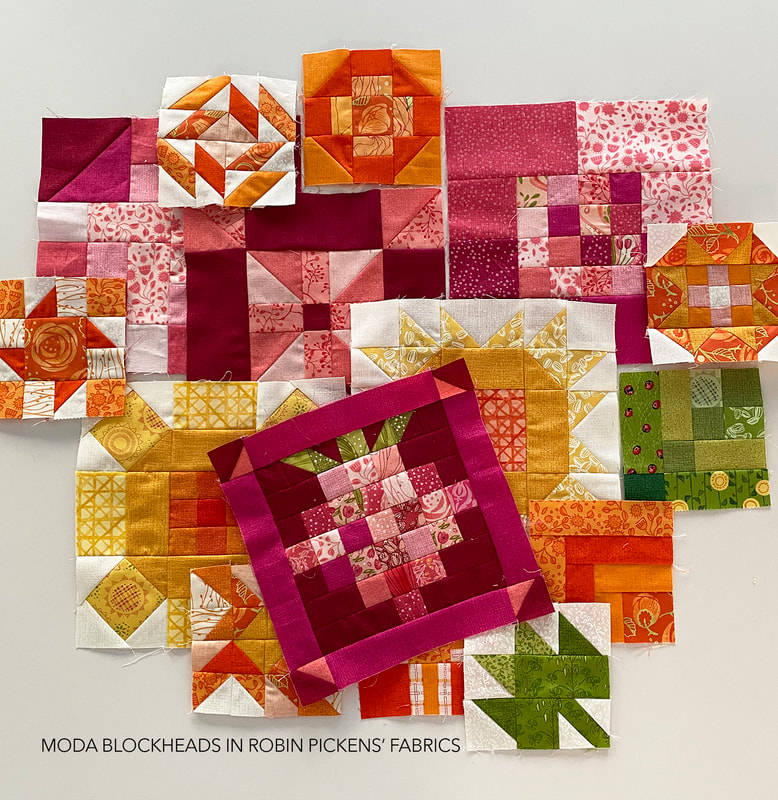 Moda Block-Berry free quilt block pattern in Moda Blockheads group in Robin Pickens fabrics