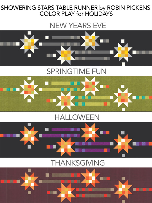 Showering Stars Table Runner for New Years by Robin Pickens
