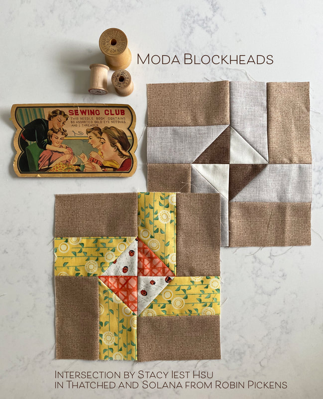 Intersection from Stacy Iest Hsu in Robin Pickens fabrics Moda Blockheads
