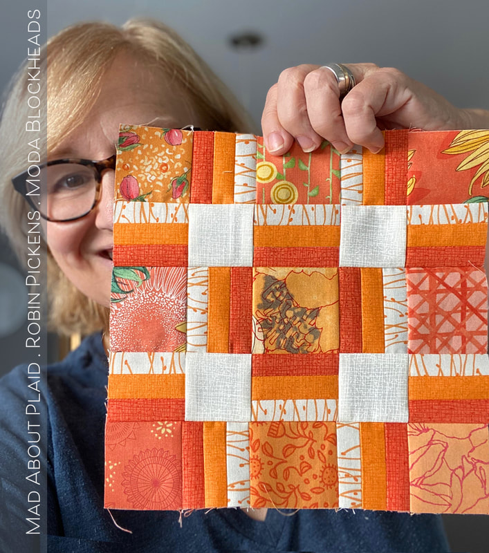 Mad About Plaid by Robin Pickens scrappy quilt blocks
