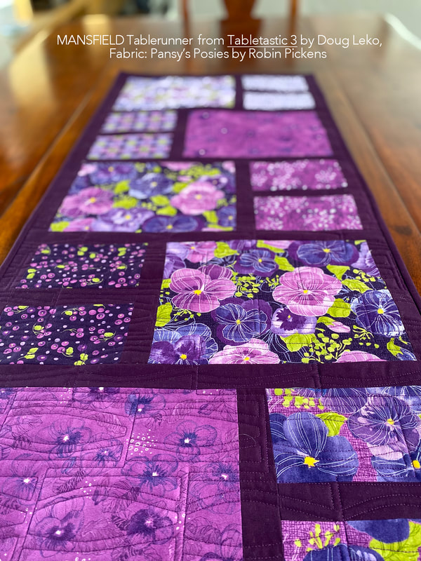Mansfield table runner from Tabletastic 3 from Doug Leko in Robin Pickens Pansy's Posies