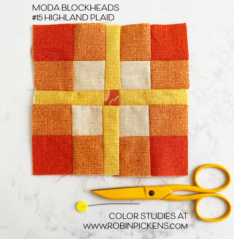 Highland Plaid block in Thatched for Moda Blockheads.
