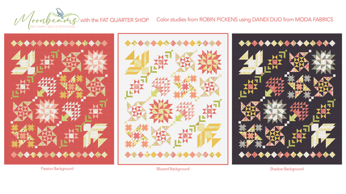 Moonbeam quilt in Dandi Duo color studies Robin Pickens