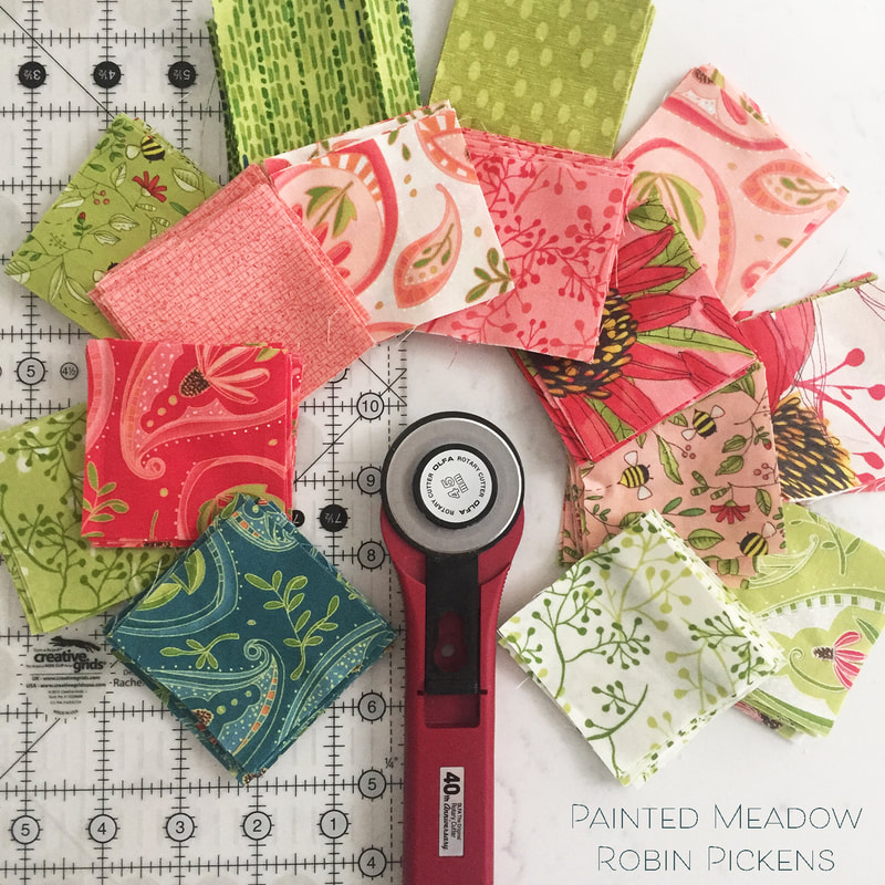 Painted Meadow fabrics for Moda by Robin Pickens