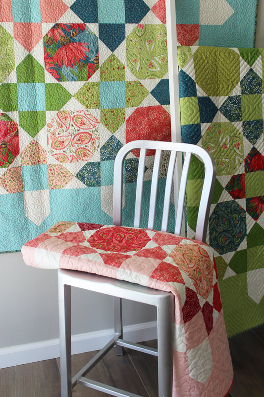 Picket quilt by Robin Pickens with Painted Meadow for Moda Fabrics grouping