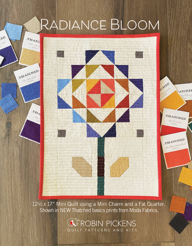 FREE Radiance Bloom Mini Quilt Pattern from Robin Pickens in new Thatched colors