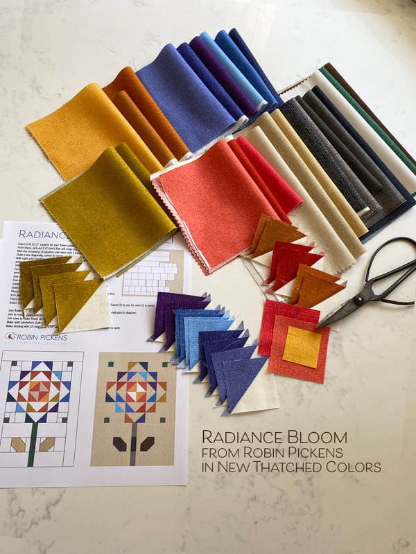 New Thatched Fabric colors in Robin Pickens' Radiance Bloom