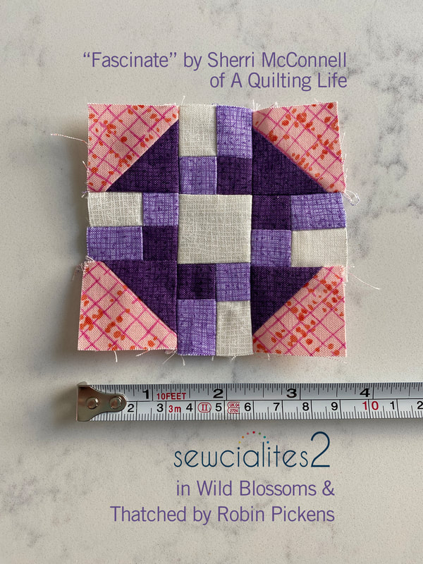Sewcialites Blocks 19 and 20 free quilt block patterns and color