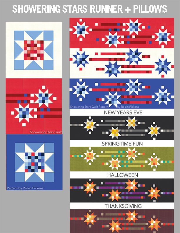 Pattern Play - Showering Stars in Patriotic and Holiday Colors