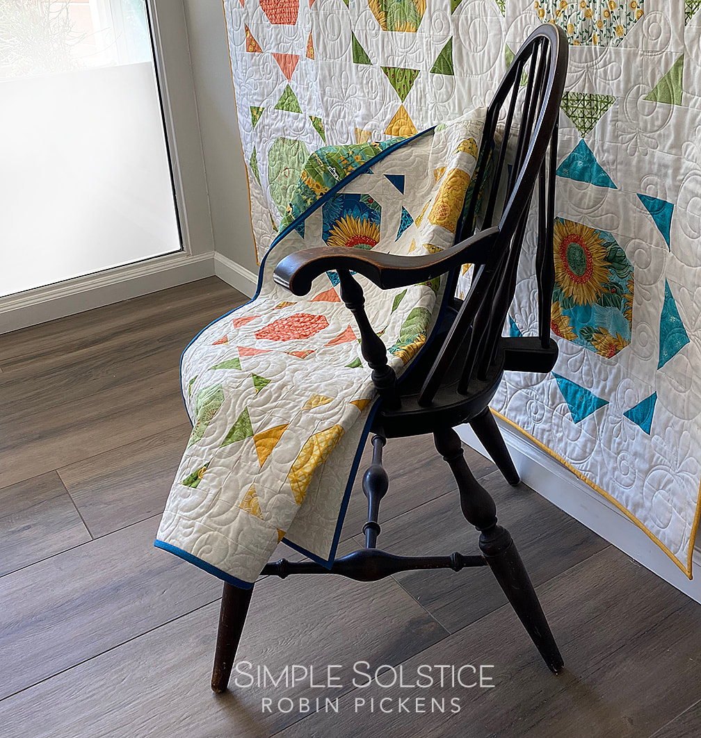 Simple Solstice quilt in Solana on Windsor Chair