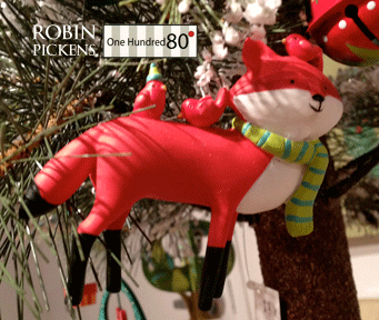 Robin Pickens Christmas Ornaments 180degrees little fox