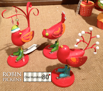 Robin Pickens Christmas Ornaments 180degrees Skater birds