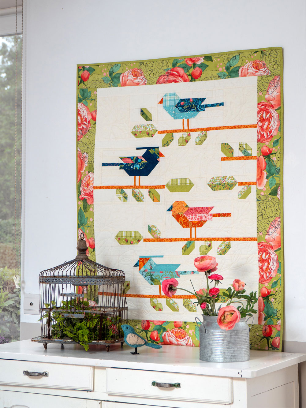 Little Bird Song featured in Quiltmania Issue 138