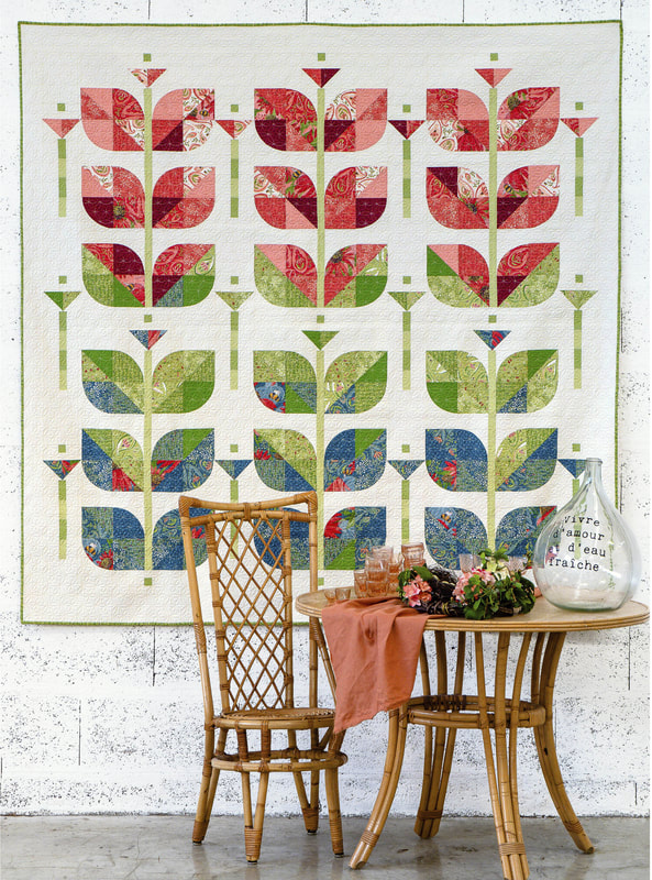 Beanstalk quilt by Robin Pickens in Simply Moderne magazine