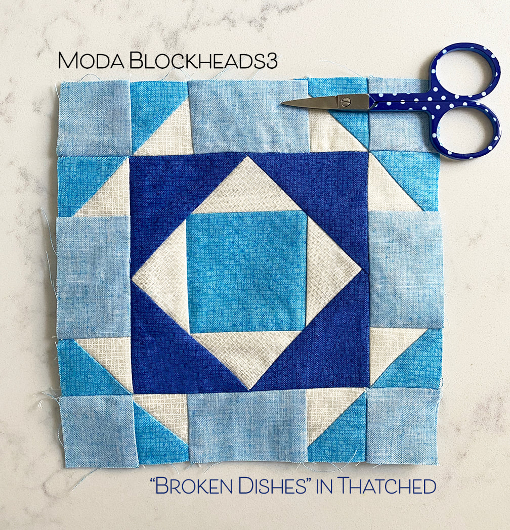 Broken Dishes block in Thatched for Moda Blockheads