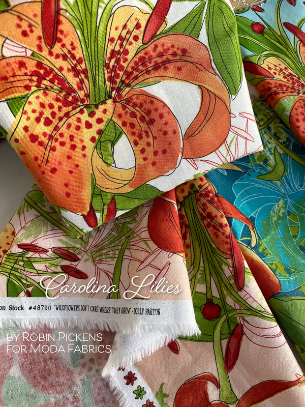 Carolina Lilies Robin Pickens Moda Fabrics