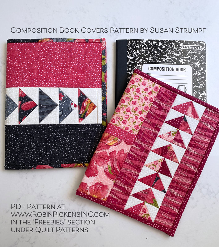 Composition Book Cover from Susan Strumpf shown in Tulip Tango