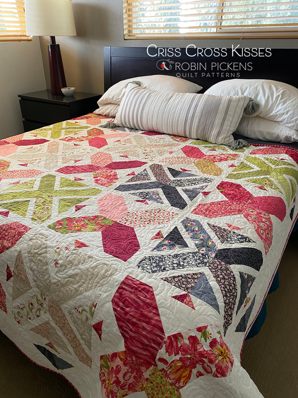 Criss Cross Kisses Quilt Robin Pickens king bed