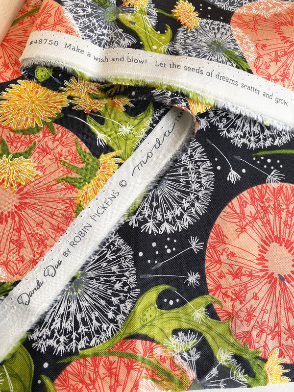 Dandi Duo fabric from Robin Pickens and Moda Fabrics selvage