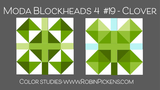 Moda Blockheads CLOVER from Robin Pickens- color studies 1