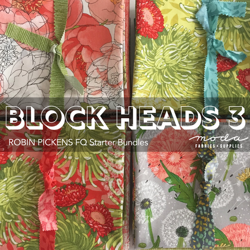 Blockheads 3 Fat Quarter bundles Robin Pickens Moda fabrics