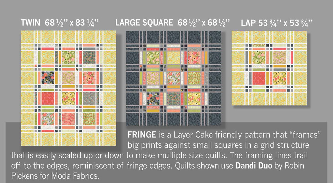 FRINGE quilt pattern sizes