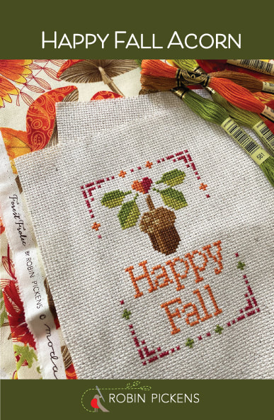 Happy Fall Acorn pattern Robin Pickens