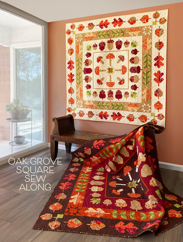 Oak Grove Square quilts in Forest Frolic from Robin Pickens and Moda Fabrics