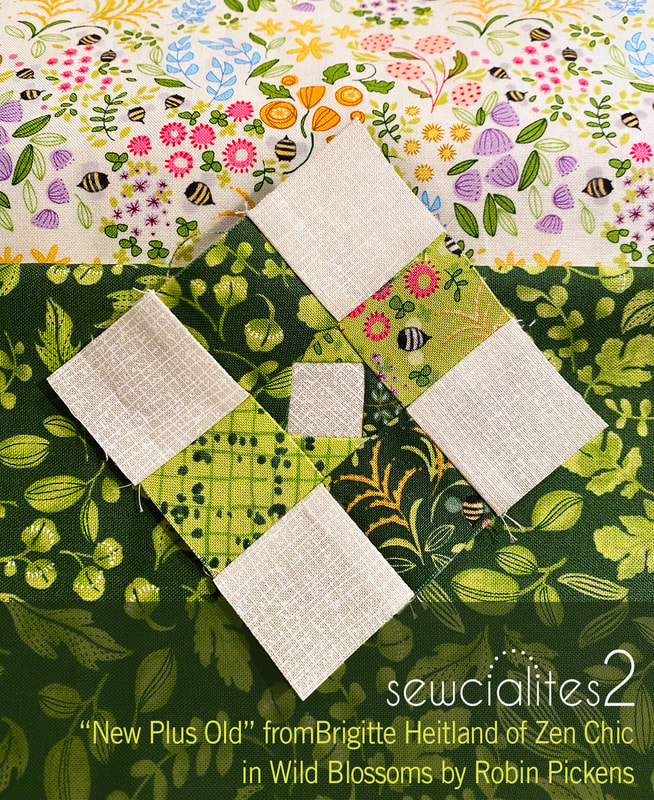 Sewcialites 2 block 9 in Wild Blossoms