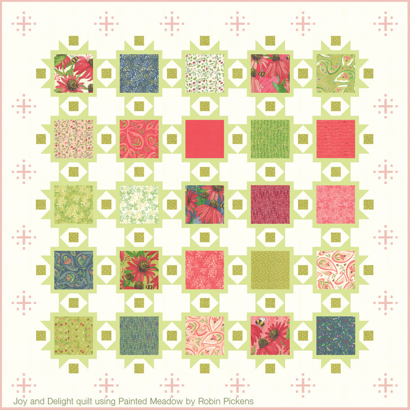Painted Meadow for Joy and Delight quilt