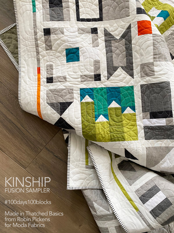 Kinship quilt in Thatched basics Robin Pickens and Moda Fabrics 
