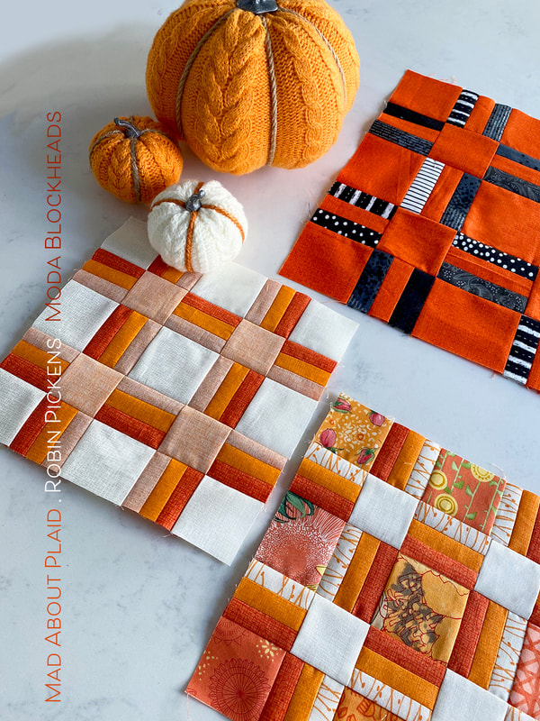 Mad About Plaid by Robin Pickens in Thatched and scrappy quilt blocks2