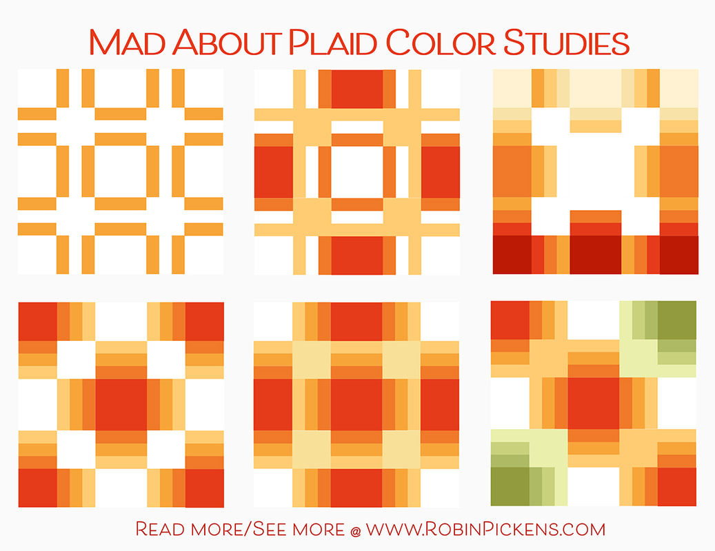 Mad About Plaid by Robin Pickens in quilt block color studies