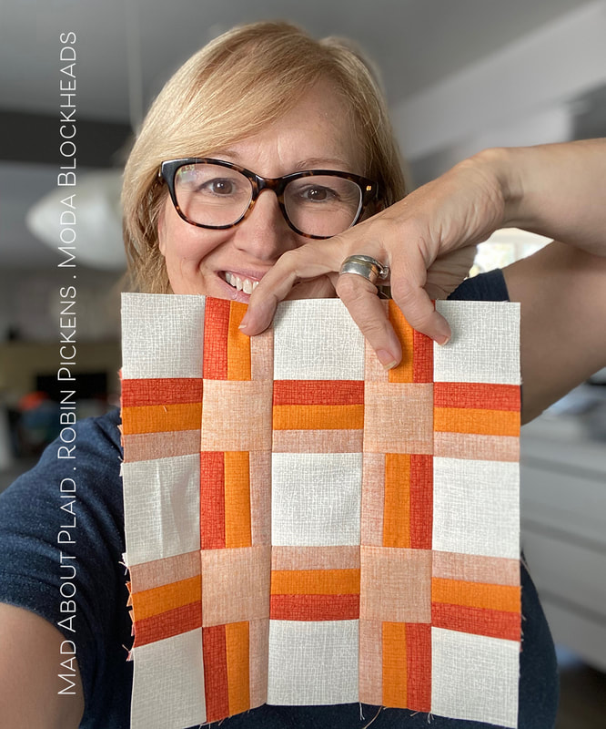Mad About Plaid by Robin Pickens in Thatched quilt block