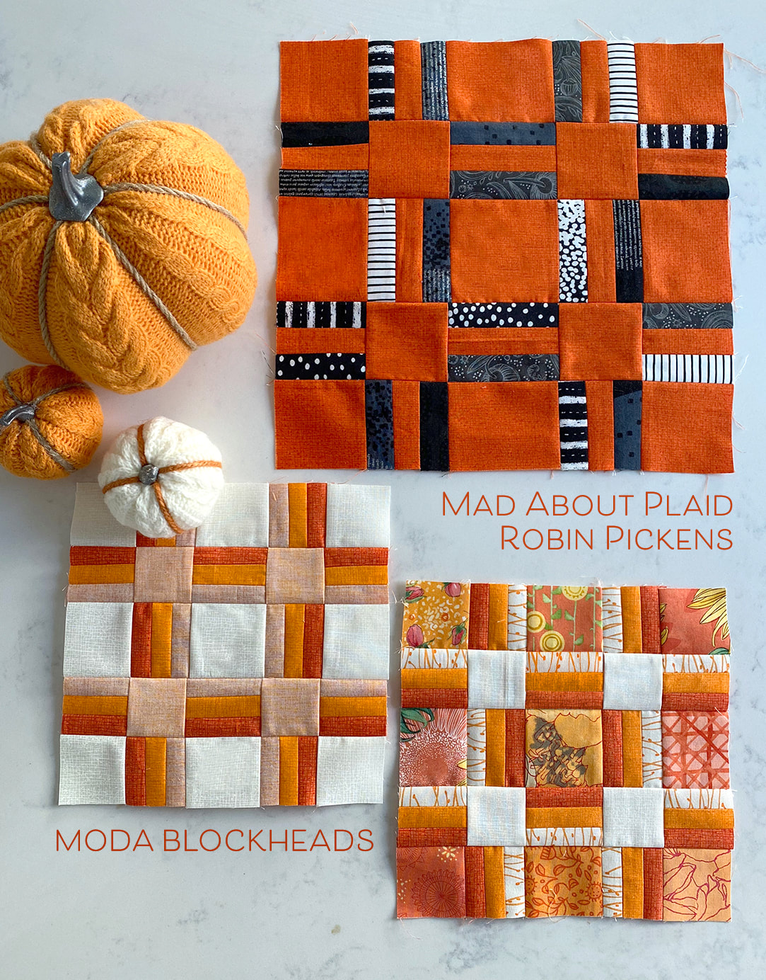 Mad About Plaid by Robin Pickens in Thatched and scrappy quilt blocks3
