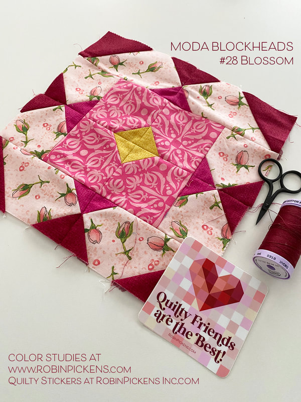 Moda Blockheads #28 Blossom and color studies from Robin Pickens