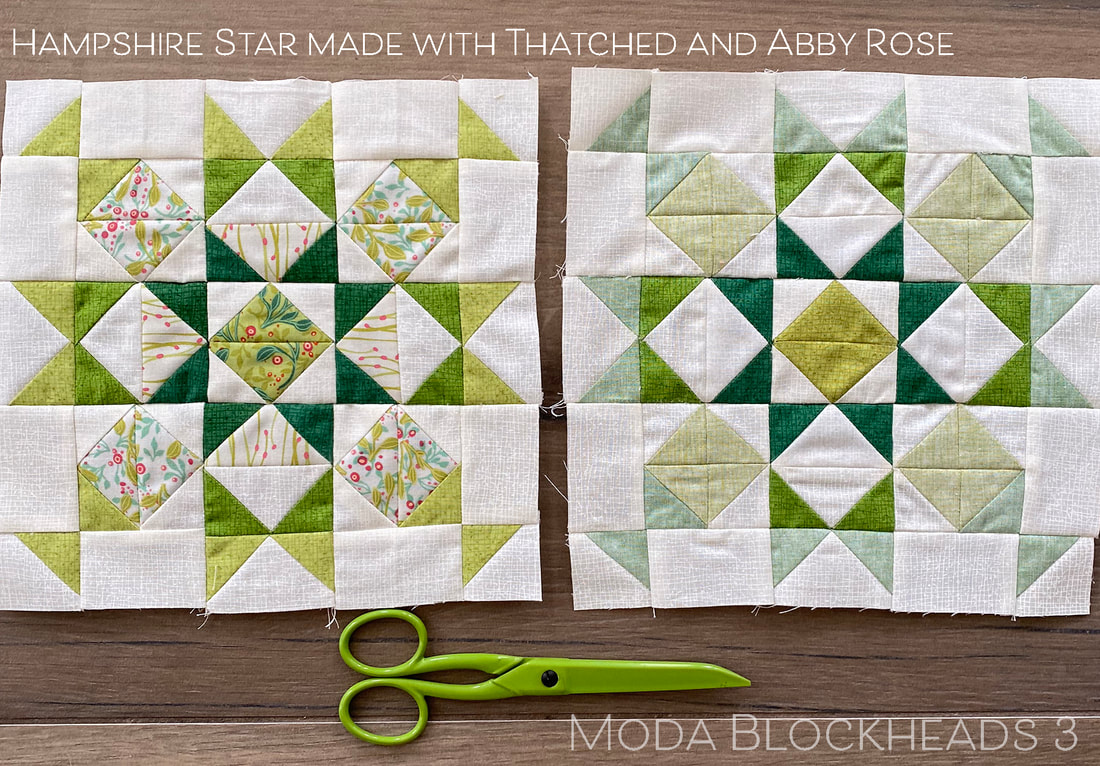Moda Blockheads3 Hampshire Star in Thatched Moda Fabrics