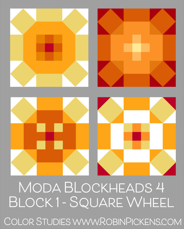 Moda Blockheads color studies from Robin Pickens