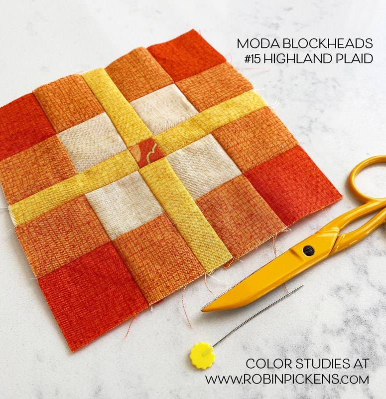 Highland Plaid block in Thatched for Moda Blockheads.