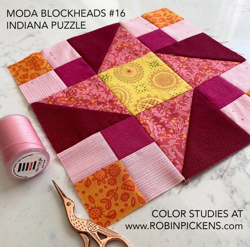 Moda Blockheads Indiana Puzzle in Robin Pickens fabrics