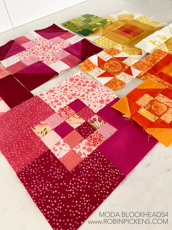 Free quilt block for Moda Blockheads in Robin Pickens fabrics